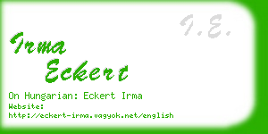 irma eckert business card